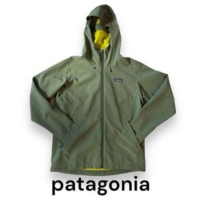 Patagonia Adze Hoodie - men’s medium olive green, jacket windbreaker rain coat